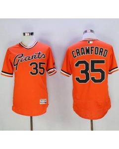 Giants #35 Brandon Crawford Orange Flexbase Authentic Collection Cooperstown Stitched MLB jerseys