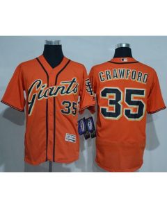 Giants #35 Brandon Crawford Orange Flexbase Authentic Collection Stitched MLB jerseys