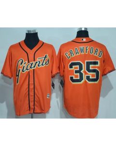 Giants #35 Brandon Crawford Orange New Cool Base Alternate Stitched MLB Jersey