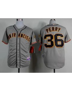 Giants #36 Gaylord Perry Grey Road Cool Base Stitched MLB Jersey
