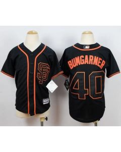 Giants #40 Madison Bumgarner Black Cool Base Stitched Youth MLB Jersey
