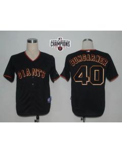 Giants #40 Madison Bumgarner Black Cool Base W/2014 World Series Champions Patch Stitched MLB Jersey