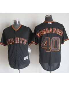 Giants #40 Madison Bumgarner Black New Cool Base Stitched MLB Jersey