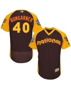 Giants #40 Madison Bumgarner Brown Flexbase Authentic Collection 2016 All-Star National League Stitched MLB jerseys