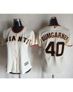 Giants #40 Madison Bumgarner Cream Women's Home Stitched MLB Jersey