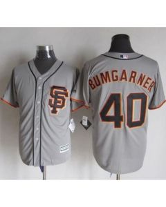 Giants #40 Madison Bumgarner Grey Road 2 New Cool Base Stitched MLB Jersey