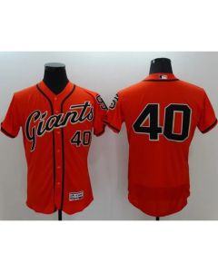 Giants #40 Madison Bumgarner Orange Flexbase Authentic Collection Stitched MLB Jersey