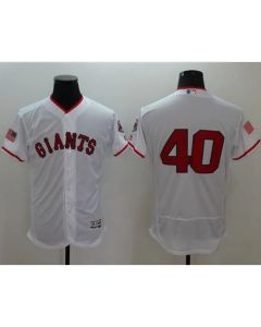 Giants #40 Madison Bumgarner White Fashion Stars & Stripes Flexbase Authentic Stitched MLB jerseys