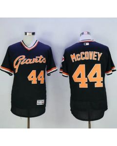 Giants #44 Willie McCovey Black Flexbase Authentic Collection Cooperstown Stitched MLB Jersey