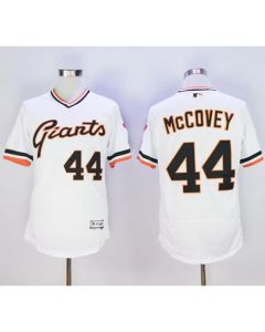 Giants #44 Willie McCovey White Flexbase Authentic Collection Cooperstown Stitched MLB Jersey