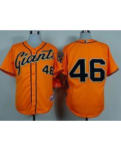 Giants #46 Santiago Casilla Orange Alternate Cool Base Stitched MLB Jersey