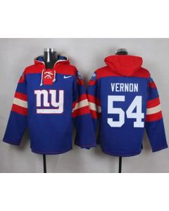 Giants #54 Olivier Vernon Royal Blue Player Pullover NFL Hoodie