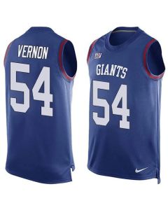 Giants #54 Olivier Vernon Royal Blue Team Color Men's Stitched NFL Limited Tank Top Jersey
