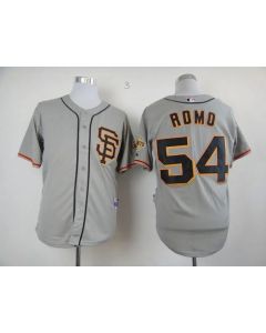 Giants #54 Sergio Romo Grey Cool Base Road 2 Stitched MLB Jersey