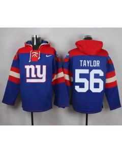 Giants #56 Lawrence Taylor Royal Blue Player Pullover NFL Hoodie