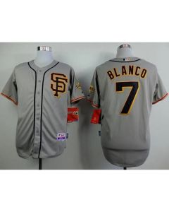Giants #7 Gregor Blanco Grey Road 2 Cool Base Stitched MLB Jersey