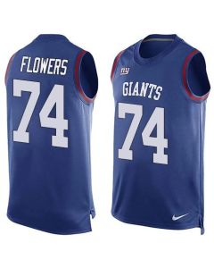 Giants #74 Ereck Flowers Royal Blue Team Color Men's Stitched NFL Limited Tank Top Jersey