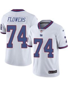 Giants #74 Ereck Flowers White Men's Stitched NFL Limited Rush Jersey