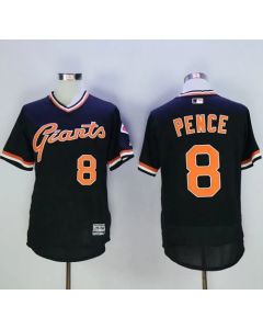 Giants #8 Hunter Pence Black Flexbase Authentic Collection Cooperstown Stitched MLB Jersey