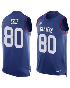 Giants #80 Victor Cruz Royal Blue Team Color Men's Stitched NFL Limited Tank Top Jersey