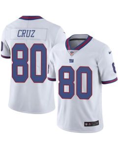 Giants #80 Victor Cruz White Men's Stitched NFL Limited Rush Jersey