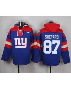 Giants #87 Sterling Shepard Royal Blue Player Pullover NFL Hoodie