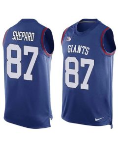 Giants #87 Sterling Shepard Royal Blue Team Color Men's Stitched NFL Limited Tank Top Jersey