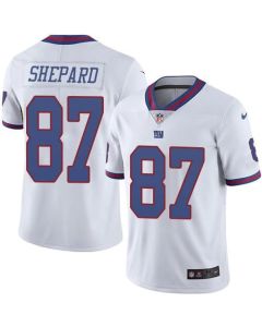 Giants #87 Sterling Shepard White Men's Stitched NFL Limited Rush Jersey