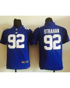 Giants #92 Michael Strahan Royal Blue Team Color Youth Stitched NFL Elite Jersey