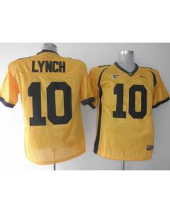 Golden Bears #10 Marshawn Lynch Gold Stitched NCAA Jersey