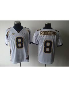 Golden Bears #8 Rodgers White Stitched NCAA Jersey