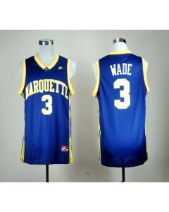 Golden Eagles #3 Dwyane Wade Blue Basketball Stitched NCAA Jersey
