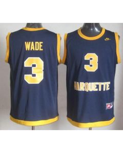 Golden Eagles #3 Dwyane Wade Navy Blue Basketball Stitched NCAA Jersey