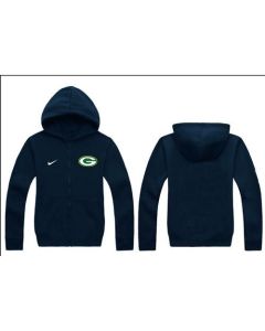 Green Bay Packers Authentic Logo Hoodie Navy Blue