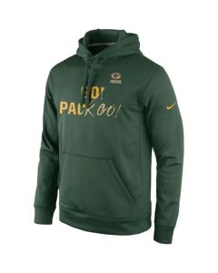 Green Bay Packers Gold Collection KO Pullover Performance Hoodie Green
