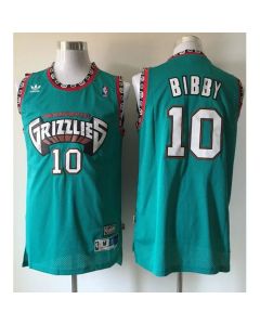 Grizzlies #10 Mike Bibby Green Throwback Stitched NBA Jersey