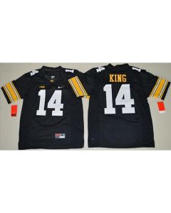 Hawkeyes #14 Desmond King Black Stitched NCAA Jersey