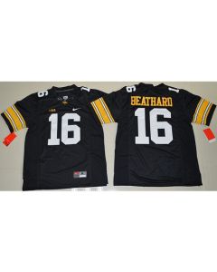 Hawkeyes #16 C. J. Beathard Black Stitched NCAA Jersey