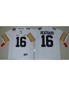 Hawkeyes #16 C. J. Beathard White Stitched NCAA Jersey