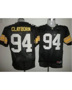 Hawkeyes #94 Adrian Clayborn Black Stitched NCAA Jersey
