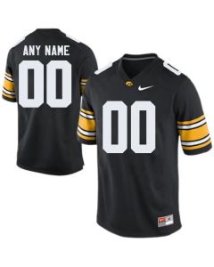Hawkeyes Personalized Authentic Black NCAA Jersey