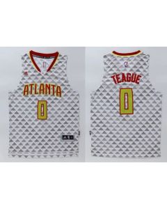 Hawks #0 Jeff Teague White Swingman Stitched NBA Jersey