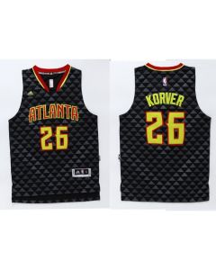 Hawks #26 Kyle Korver Black Swingman Stitched NBA Jersey