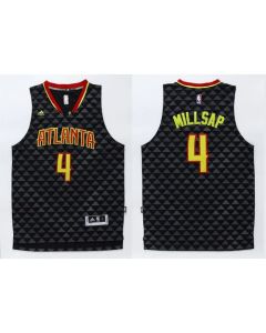 Hawks #4 Paul Millsap Black Swingman Stitched NBA Jersey