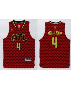 Hawks #4 Paul Millsap Red Swingman Stitched NBA Jersey