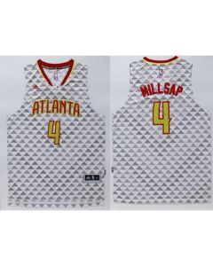 Hawks #4 Paul Millsap White Swingman Stitched NBA Jersey