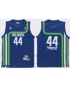 Hawks #44 Pete Maravich Light Blue "Pistol" Soul Swingman Stitched NBA Jersey