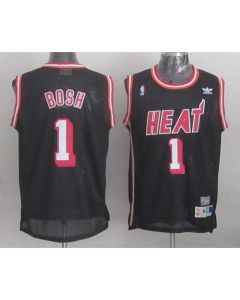 Heat #1 Chris Bosh Black Hardwood Classics Nights Stitched NBA Jersey