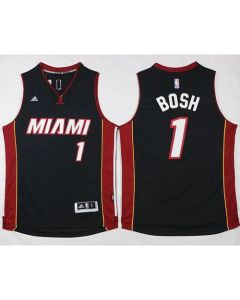 Heat #1 Chris Bosh Stitched Black NBA Jersey