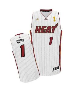 Heat #1 Chris Bosh White 2012 Champions Ring Ceremony Stitched NBA Jersey